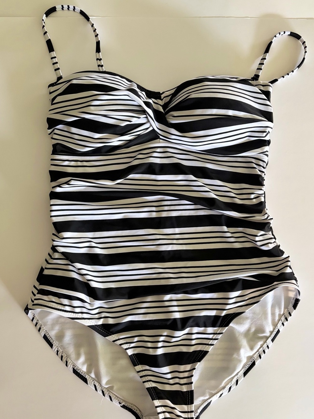 Black & White Striped Women’s One-Piece Swimsuit